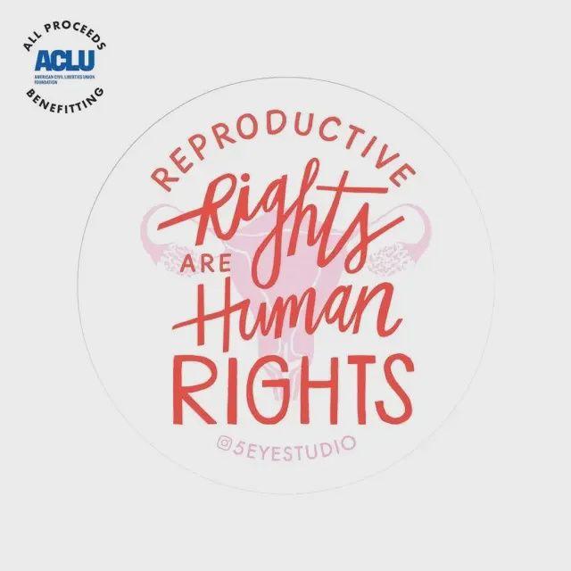 Reproductive Rights Are Human Rights Vinyl Sticker 5 Eye Studio