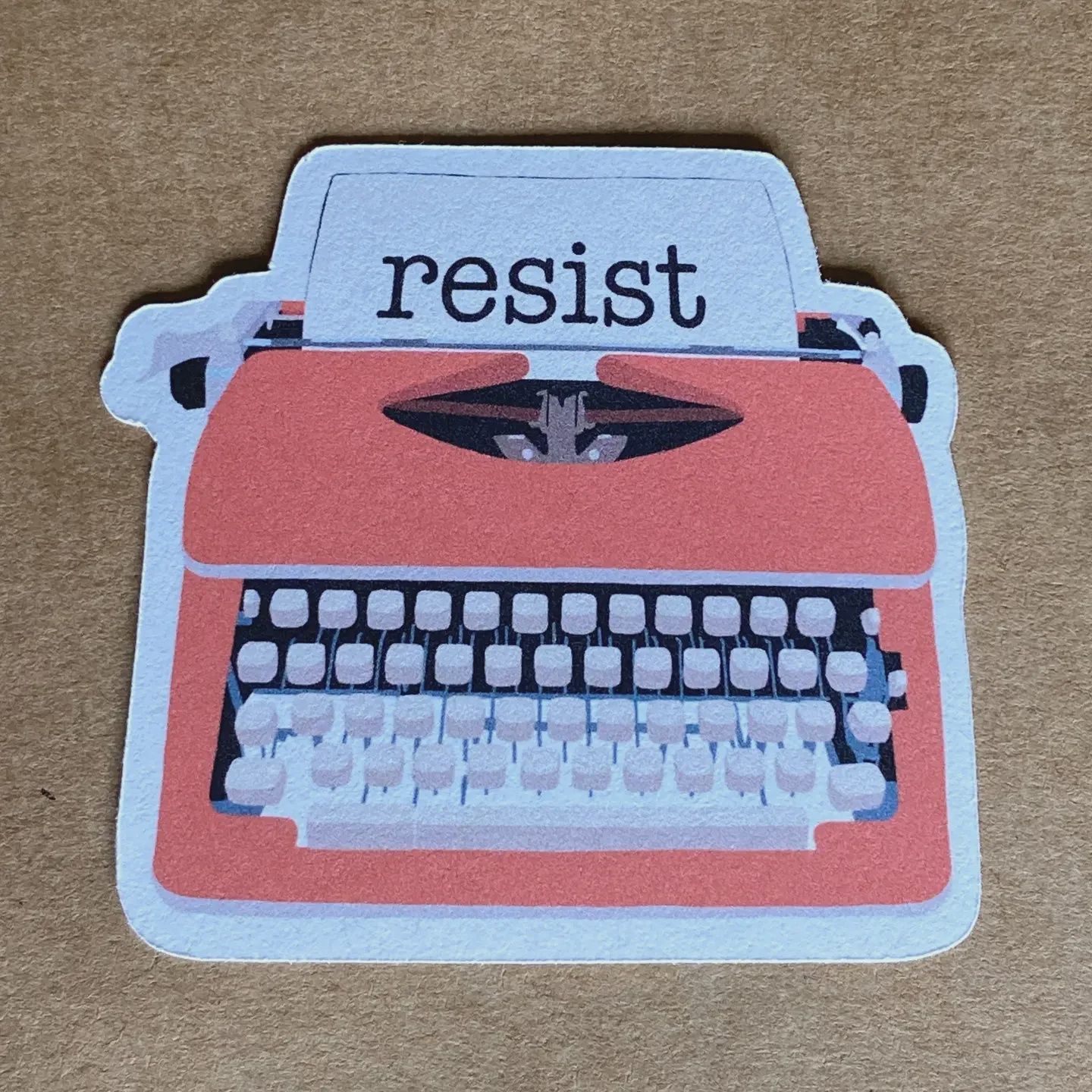 Resist Typewriter Paper Sticker AnneArchy