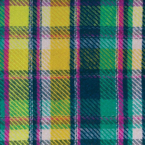 Royal Plaid Sunrise cotton flannel twill from Highlands Flannel by AGF