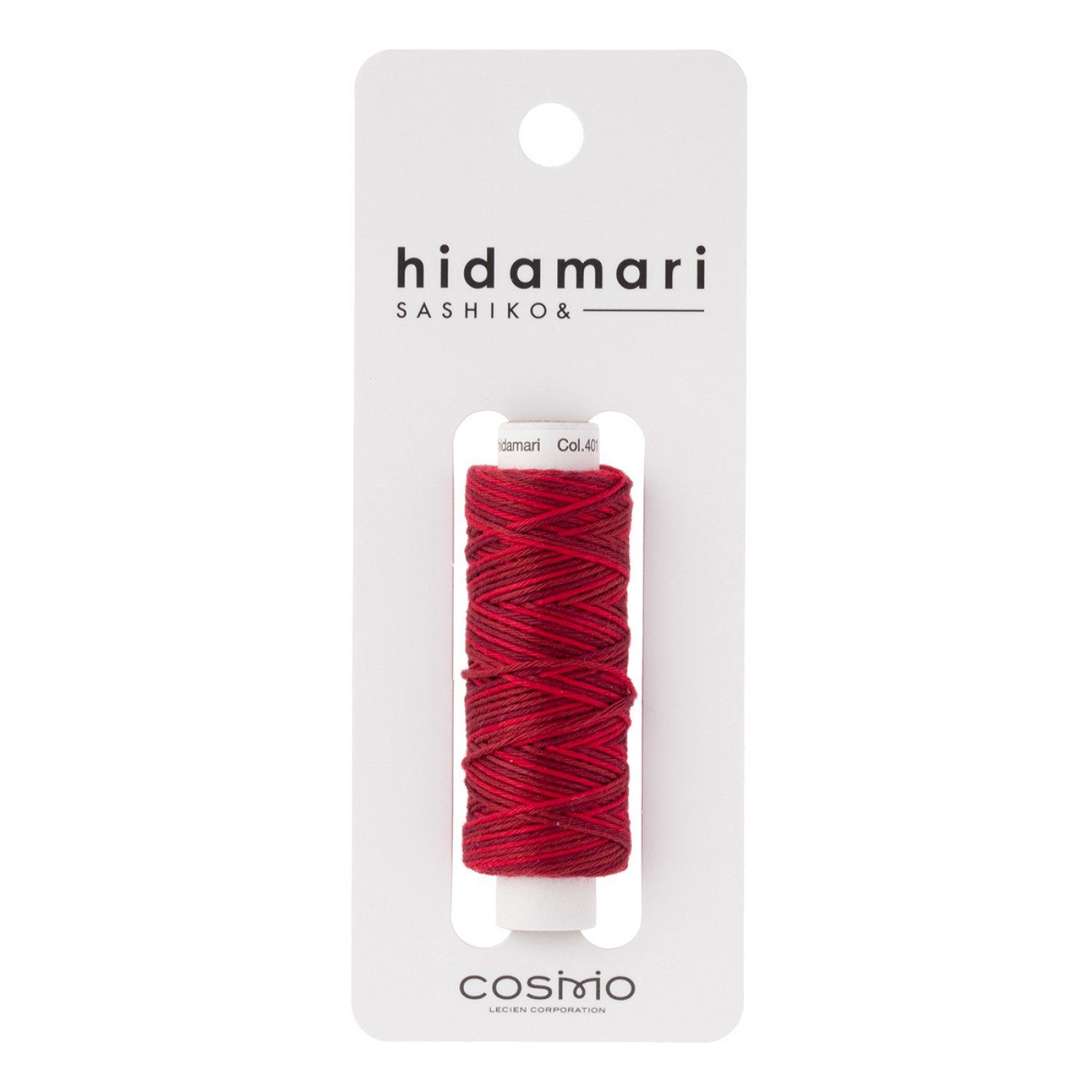 Sashiko Cosmo Hidamari Embroidery Thread - 401 Cranberry Variegated