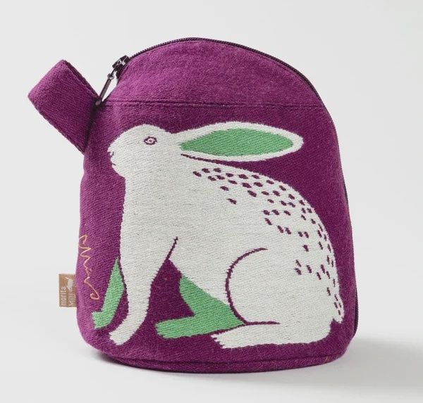 morita MiW Japanese Cotton Jacquard zipper pouch Rabbit