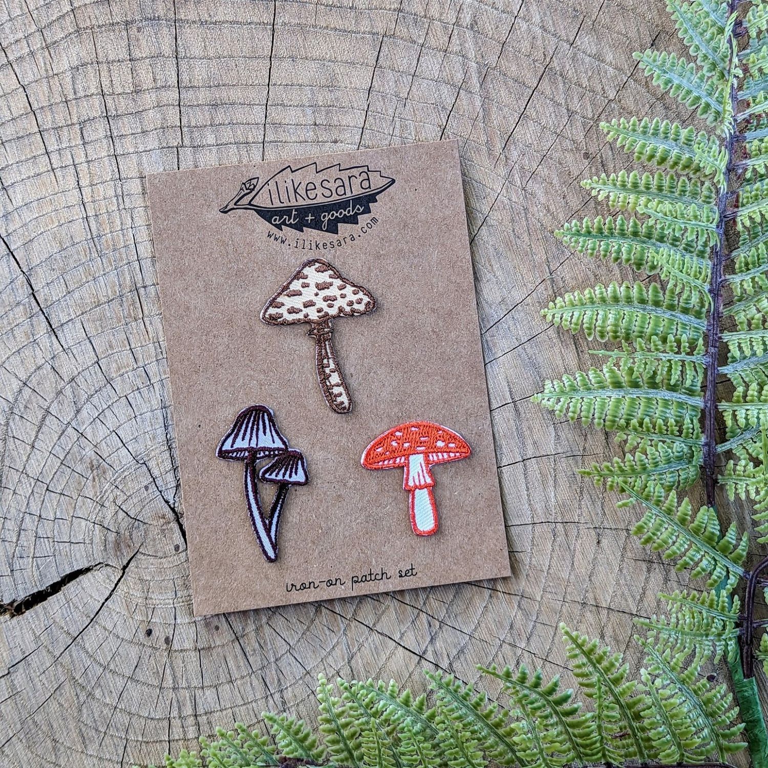 Mushroom 3 Pack Embroidered Patch ilikesara
