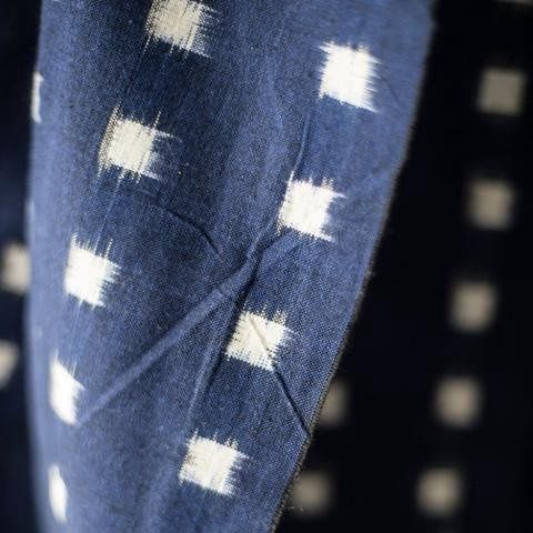 Navy Blue Indian Cottontail Cotton Ikat - Merchant &amp; Mills 1.88yards