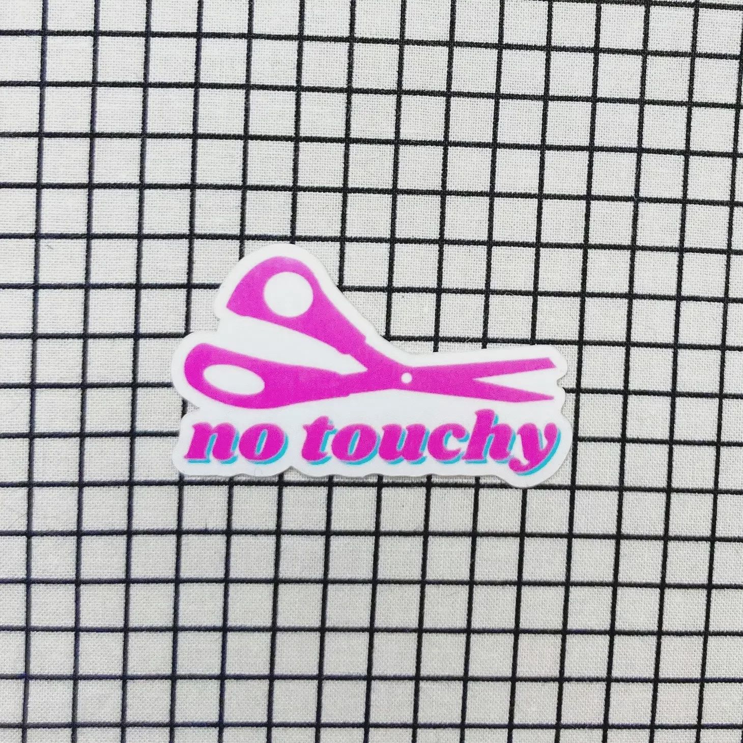 No Touchy! Sewing Scissor And Quilting Vinyl Sticker