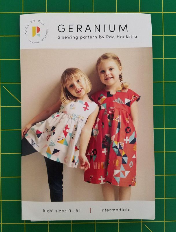 Geranium Child's Dress Pattern, Child's Size 0 - 5T, Made by Rae