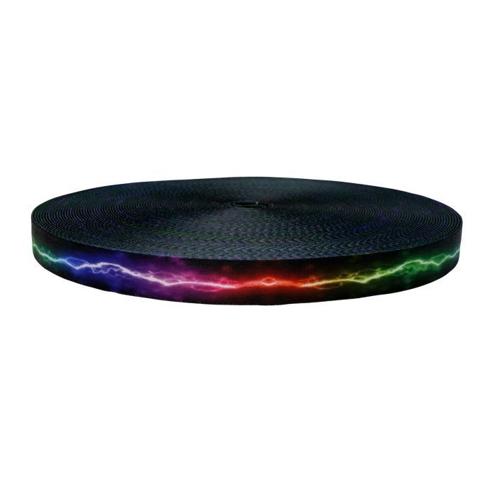 Rainbow Lightning  1" Polyester Webbing Strapworks
