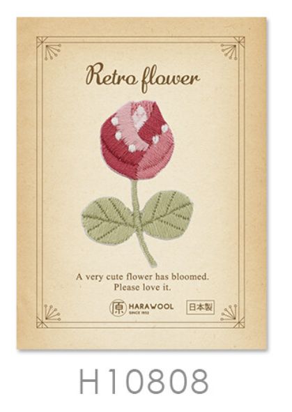 Retro Flower #8 Embroidered Patch Rose  Japanese Import