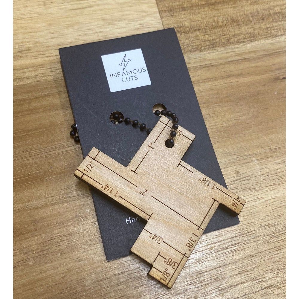SALE! Wood Sewing Gauge Keychain