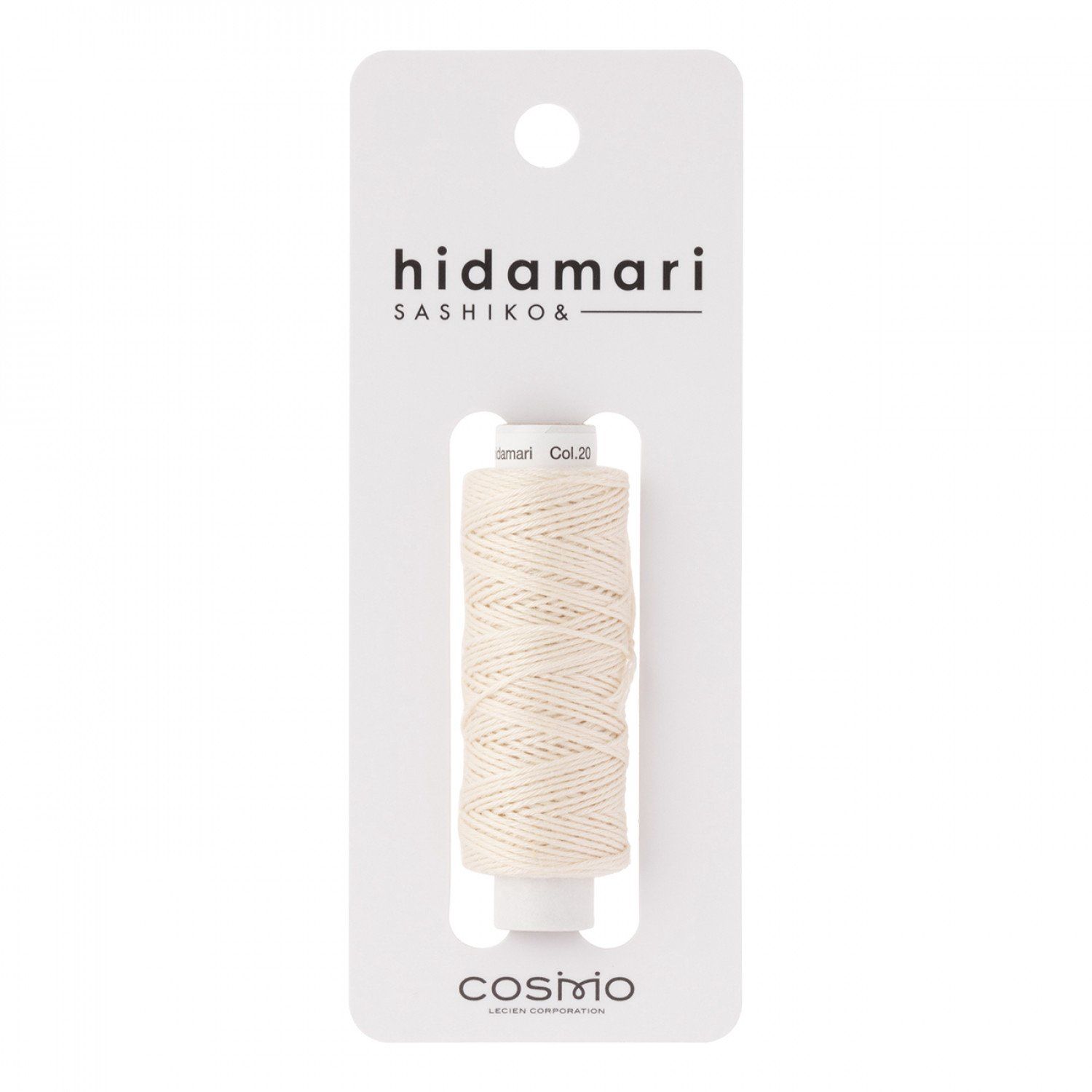 Sashiko Cosmo Hidamari Embroidery Thread - 020 Pearl White