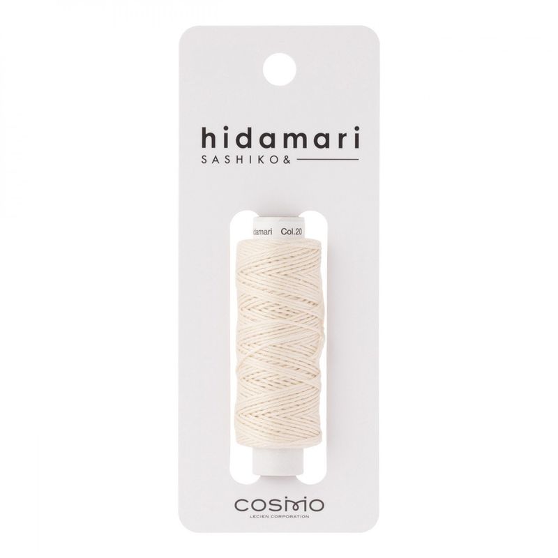 Sashiko Cosmo Hidamari Embroidery Thread - 020 Pearl White