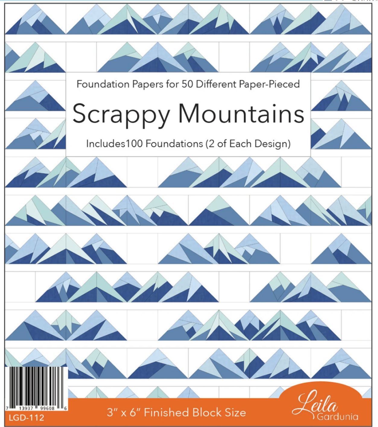 Scrappy Mountains 3"x6" Finished Foundation Paper Piecing Pad