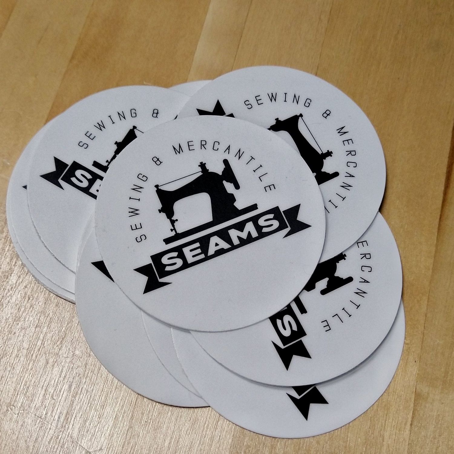 SEAMS Sewing &amp; Mercantile Circle Stickers