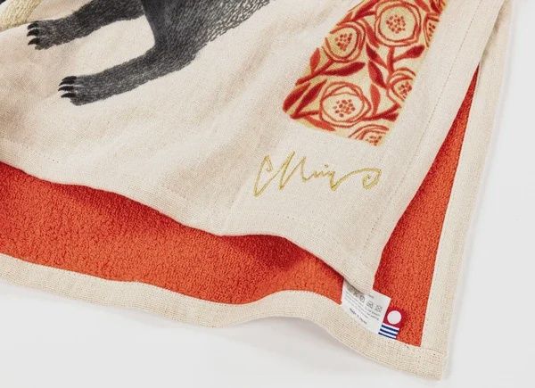 morita MiW Japanese  Imabari Tea towel Dogs