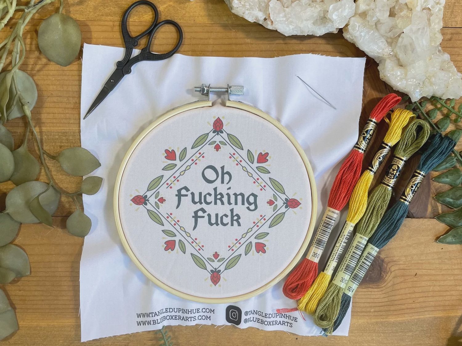 Oh Fucking Fuck Embroidery Kit - Tangled Up in Hue