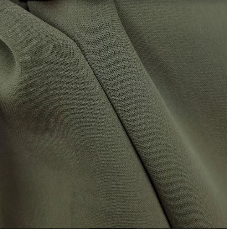 Olive Green Georgette Silk Deadstock