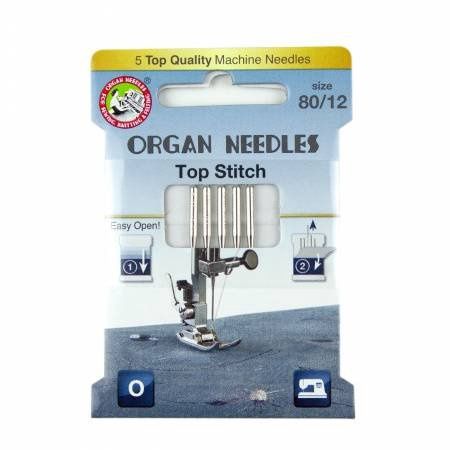 Organ Top Stitch Needles - Size 80/12