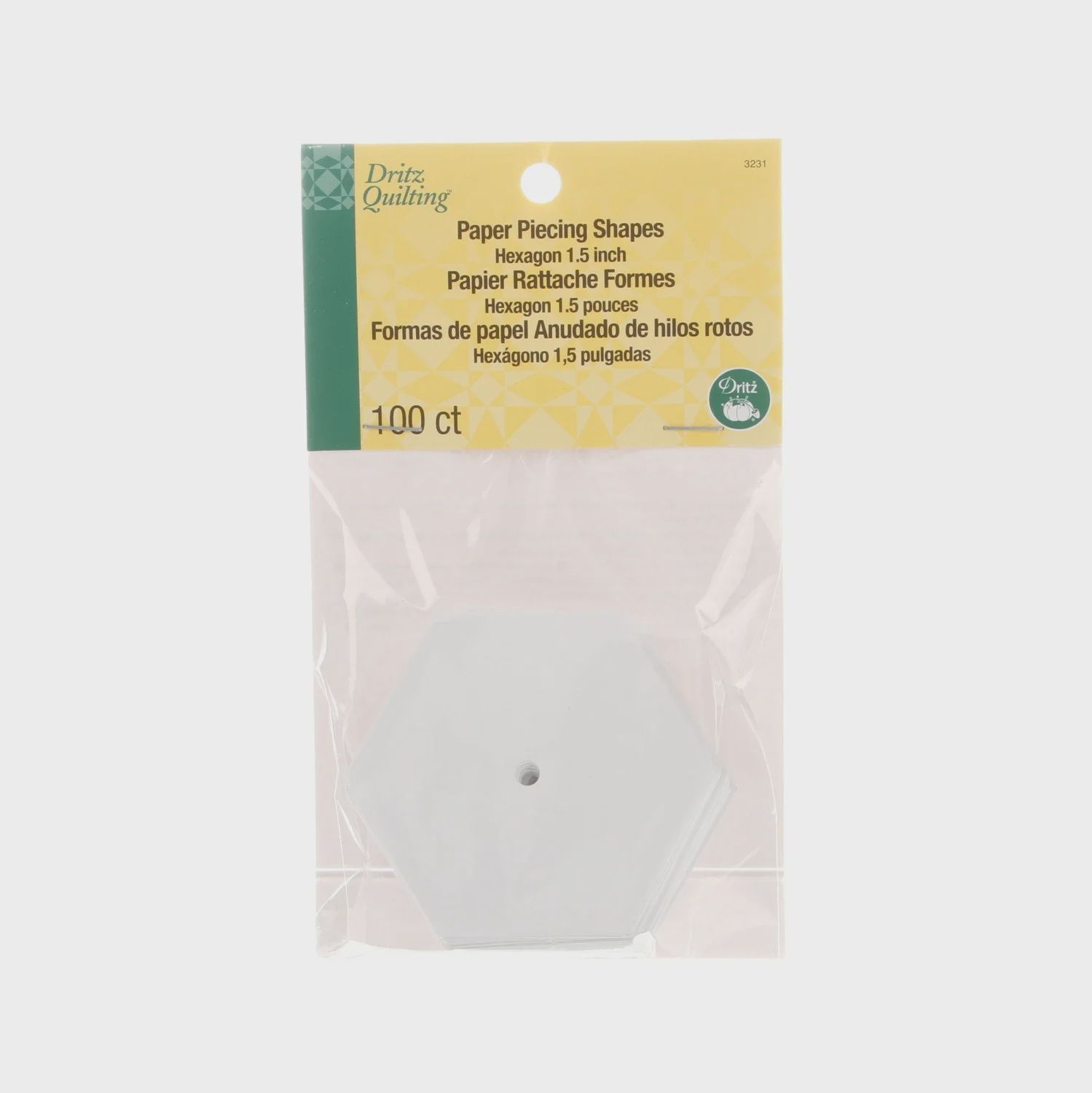 Paper Piecing Hexagon 1.5in 100Ct