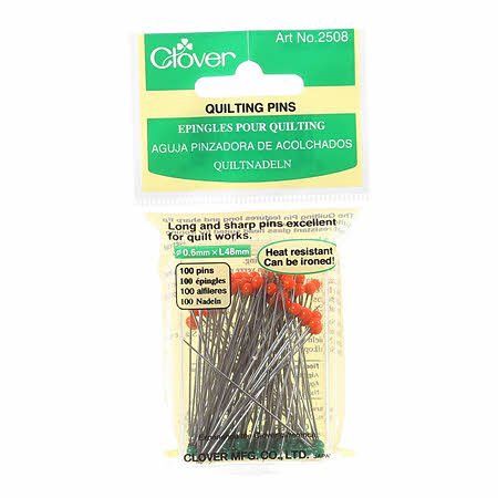 Quilting Pins Fine Glass Head Long Shaft 100 Count Clover