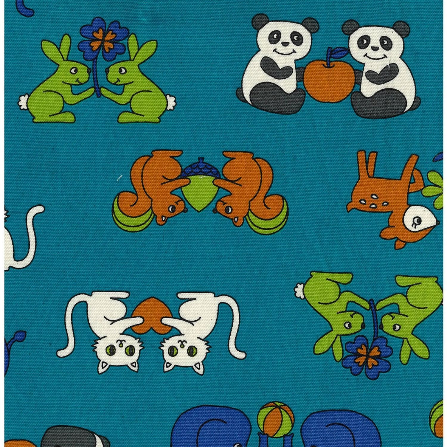 Retro Animals Cotton Oxford Kokka