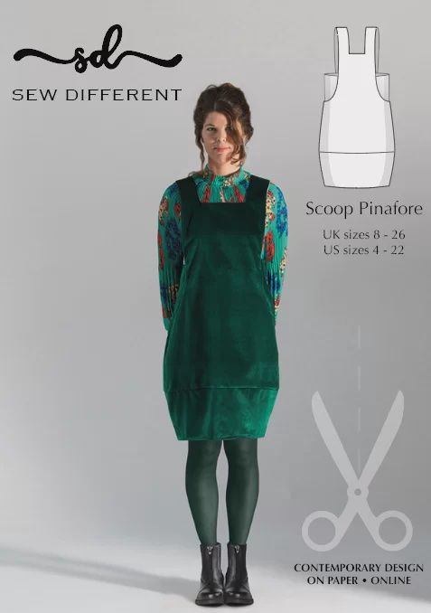 Scoop Pinafore size 8-26 Sew Different