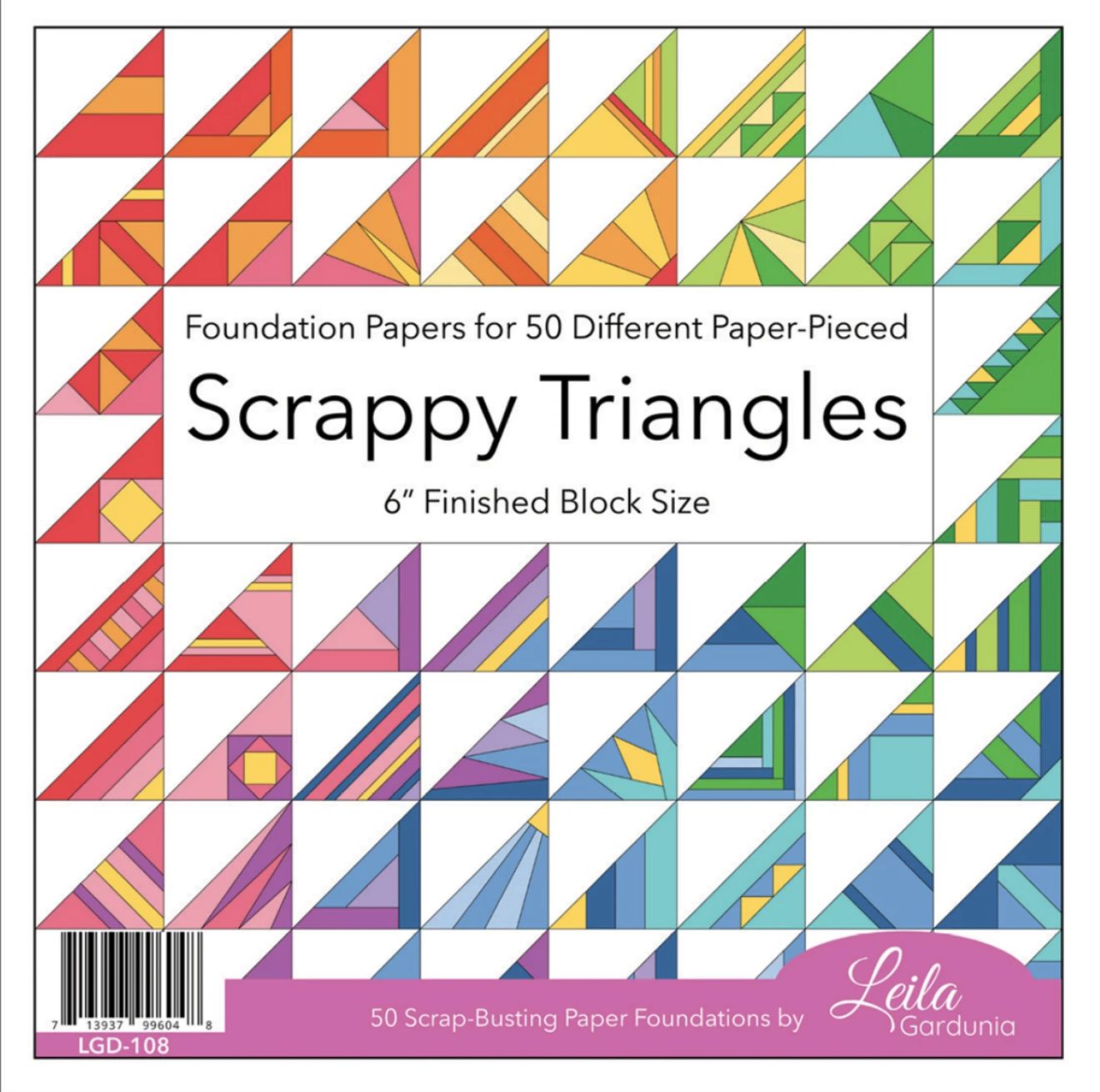 Scrappy Triangles 6" Finished Foundation Paper Piecing Pad