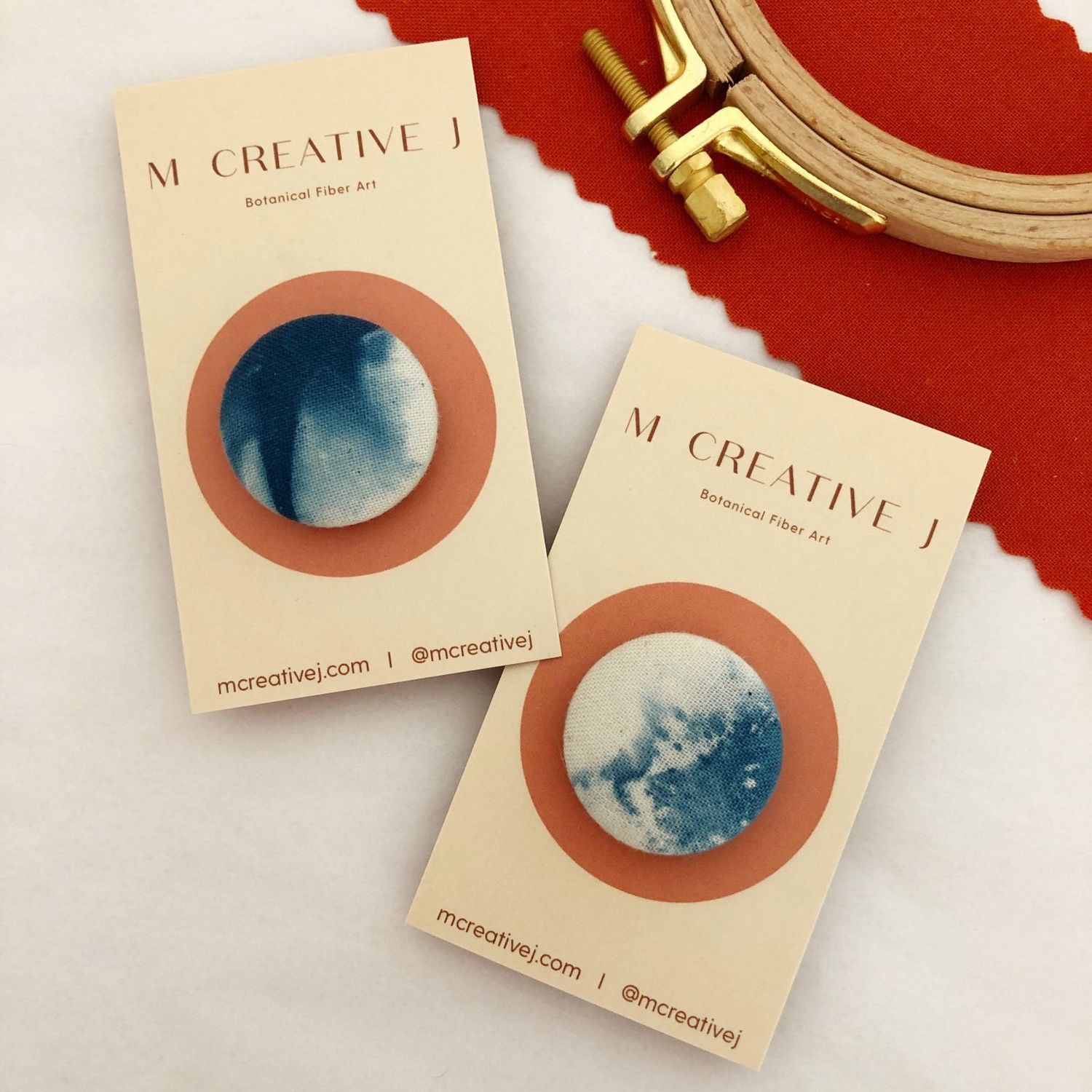 Needleminder - Indigo Patterned Embroidery Needle Holder