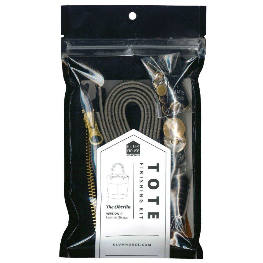 Oberlin Tote Leather + Hardware Kit Brown Leather + Antique Brass Hardware - Klum House