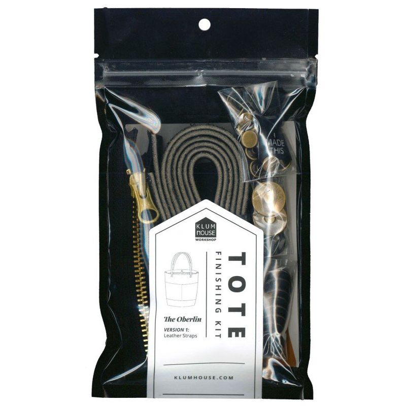 Oberlin Tote Leather + Hardware Kit Brown Leather + Antique Brass Hardware - Klum House