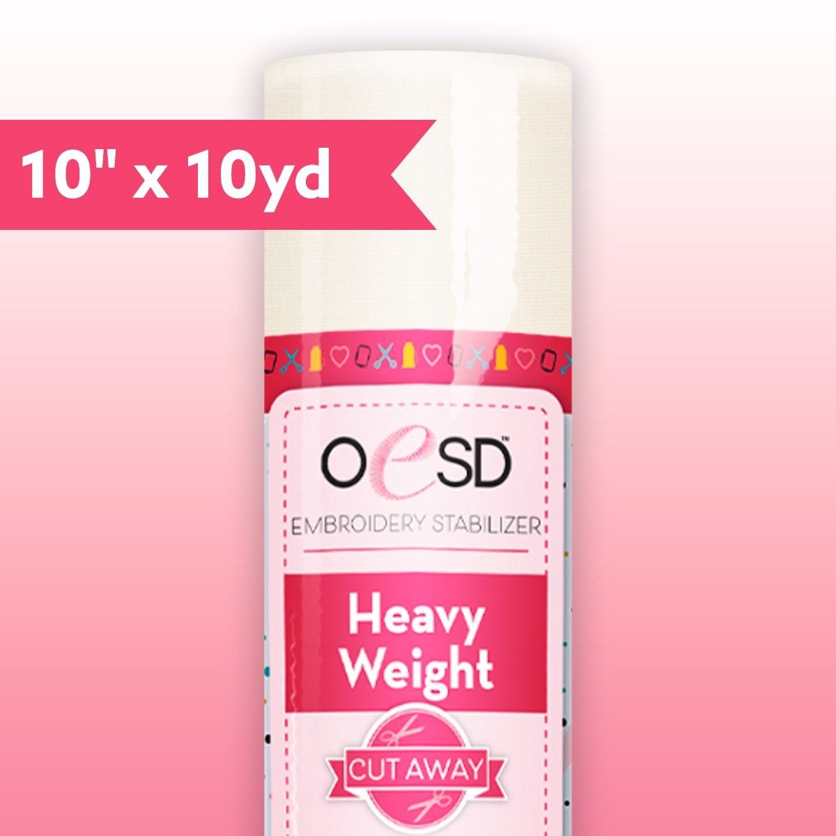 OESD Heavy Weight CutAway White Embroidery Stabilizer