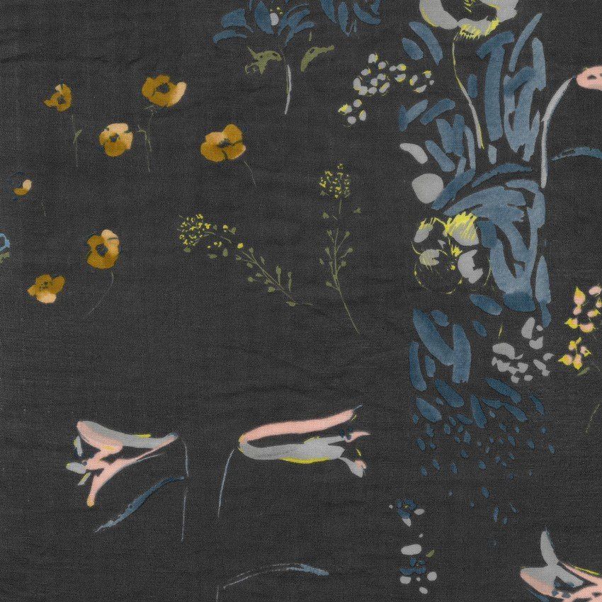 Pal Multi Color Floral Organic Cotton Double Gauze Kokka