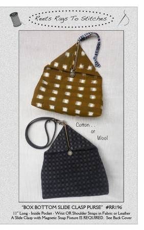 Pattern Box Bottom Side Clasp Purse