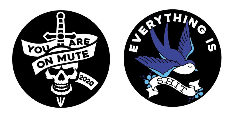 Pin Set 2020 Skull/Bluebird