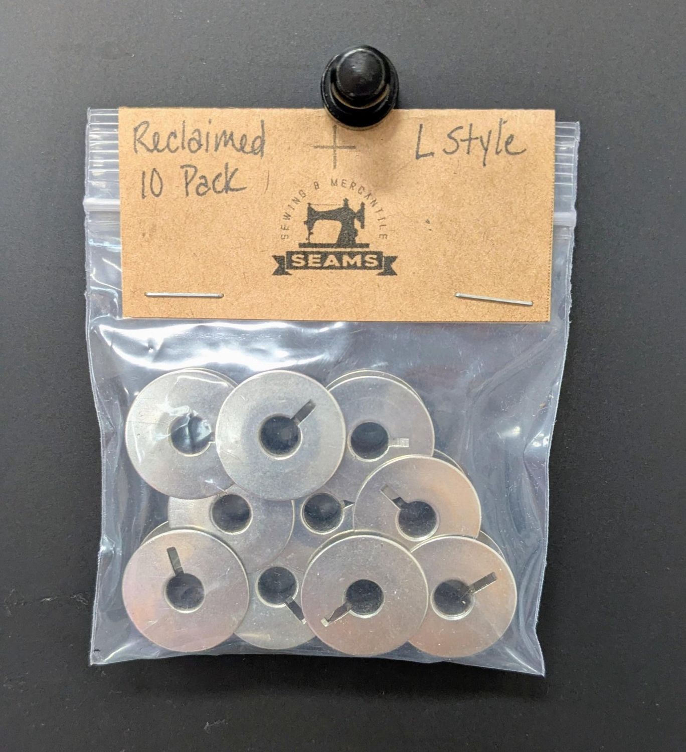 Reclaimed Aluminum L Style Bobbins 10 pack