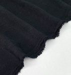 REMNANT 1-3/4 Yards Black Harper Viscose Linen Blend