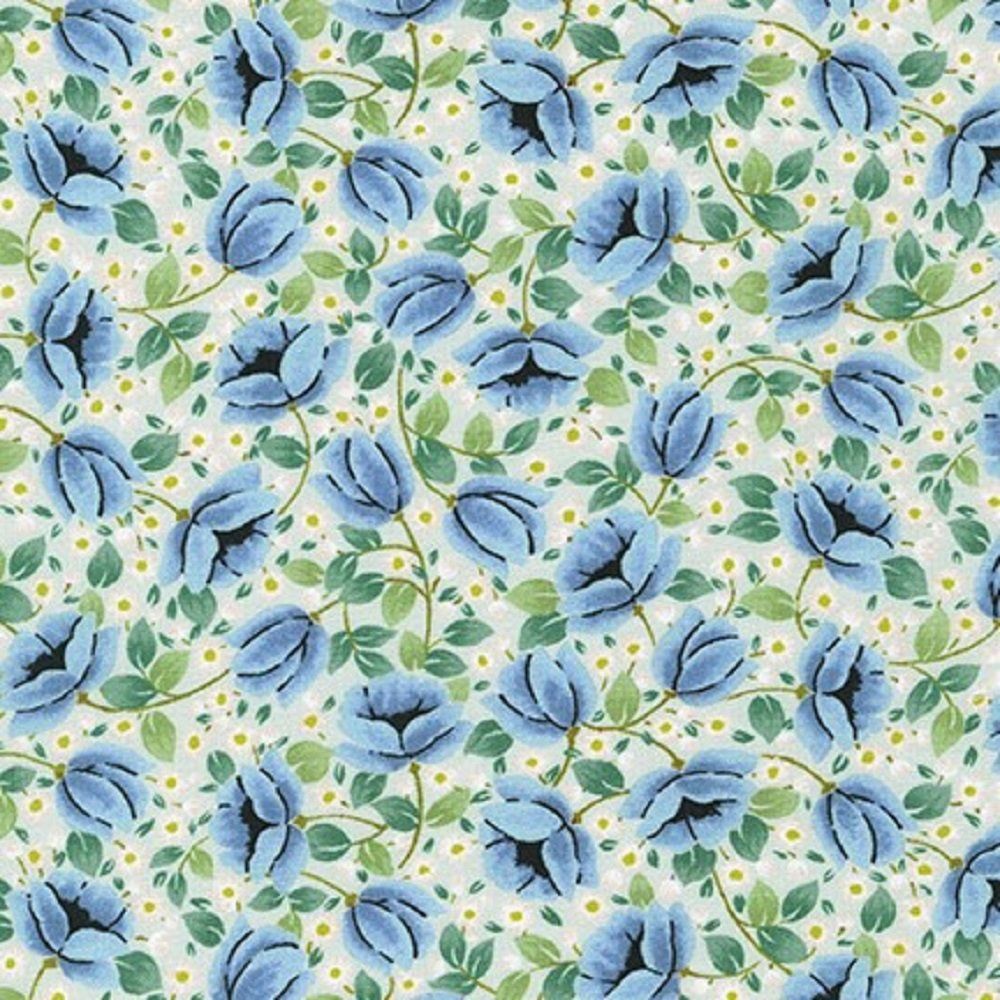 SALE! Laguna Knit Jersey - Cornflower Floral Print