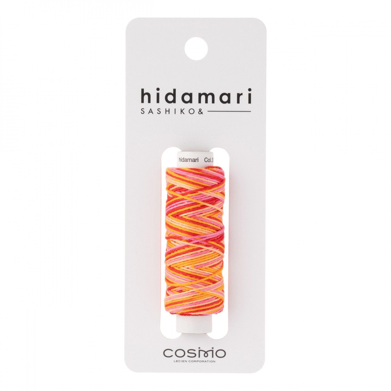 Sashiko Cosmo Hidamari Embroidery Thread - 301 Tequila Sunrise Variegated 89-301