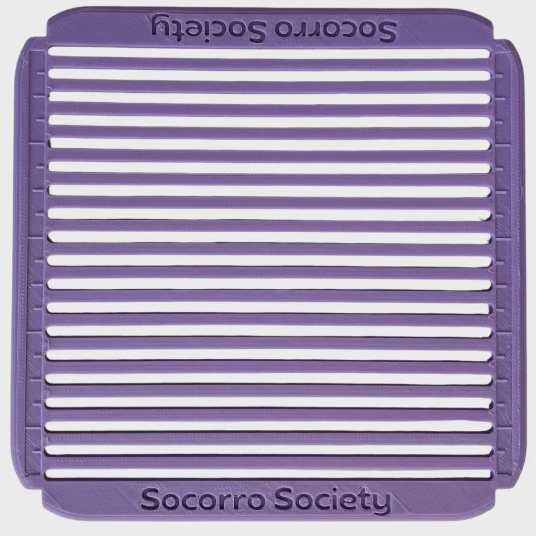 Sashiko Grid Stencil, Color: Purple