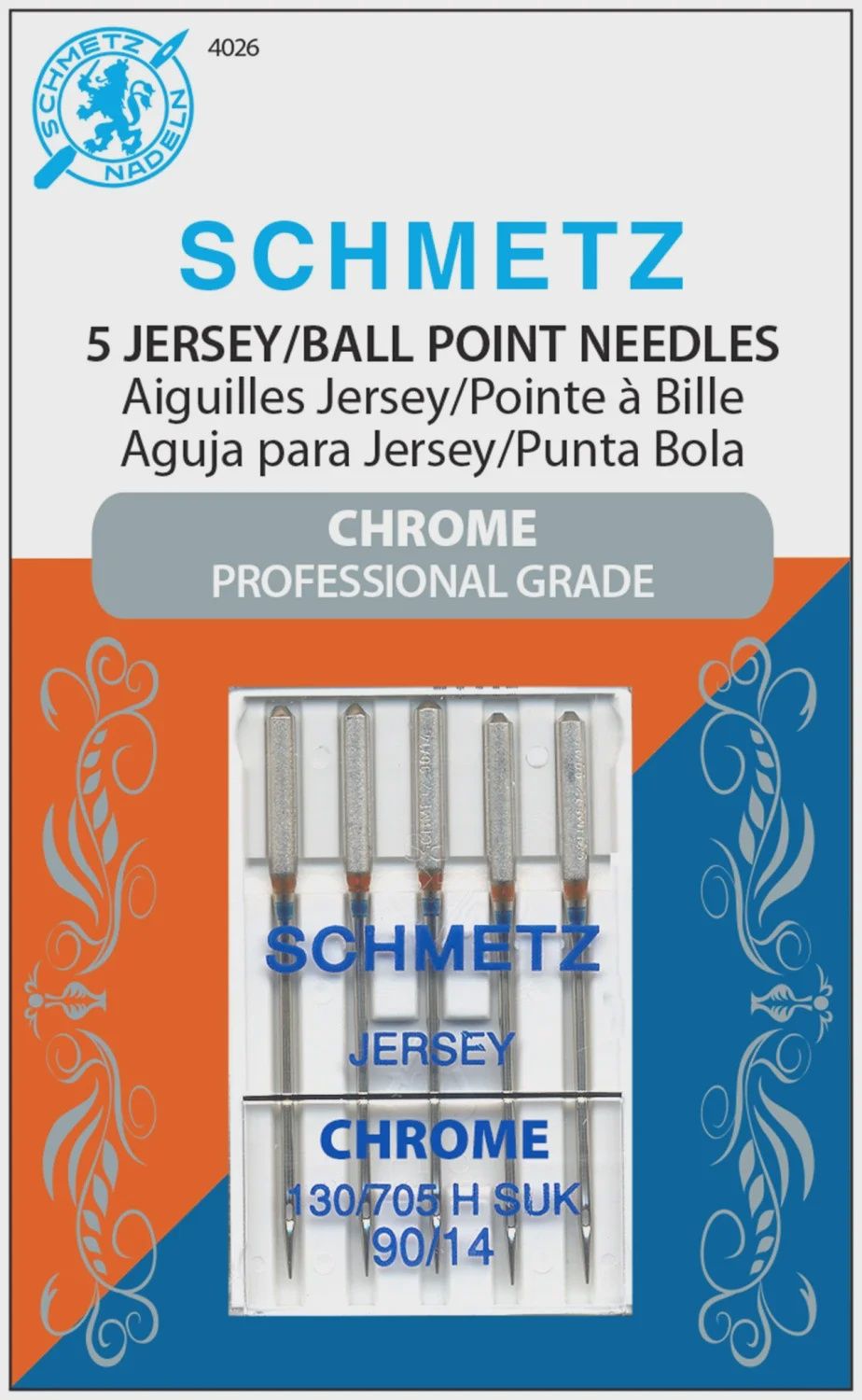 Schmetz Chrome Jersey/Ball Point needles 90/14 5/pk