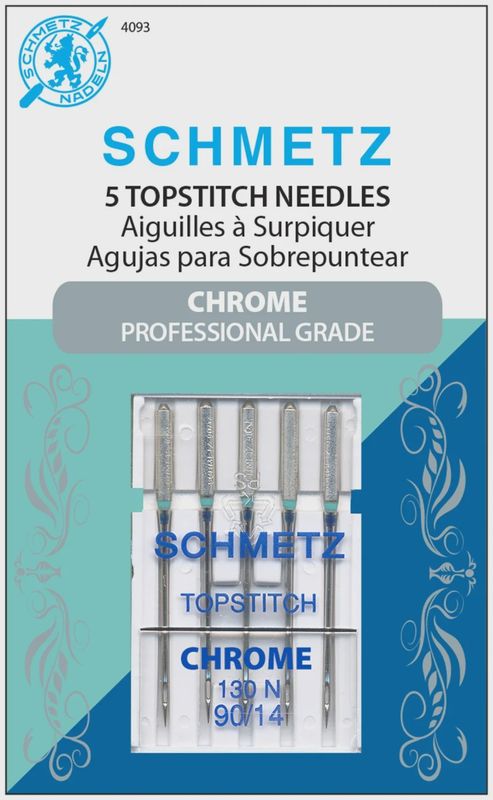 Schmetz Chrome Topstitch Needles 90/14 5/pk