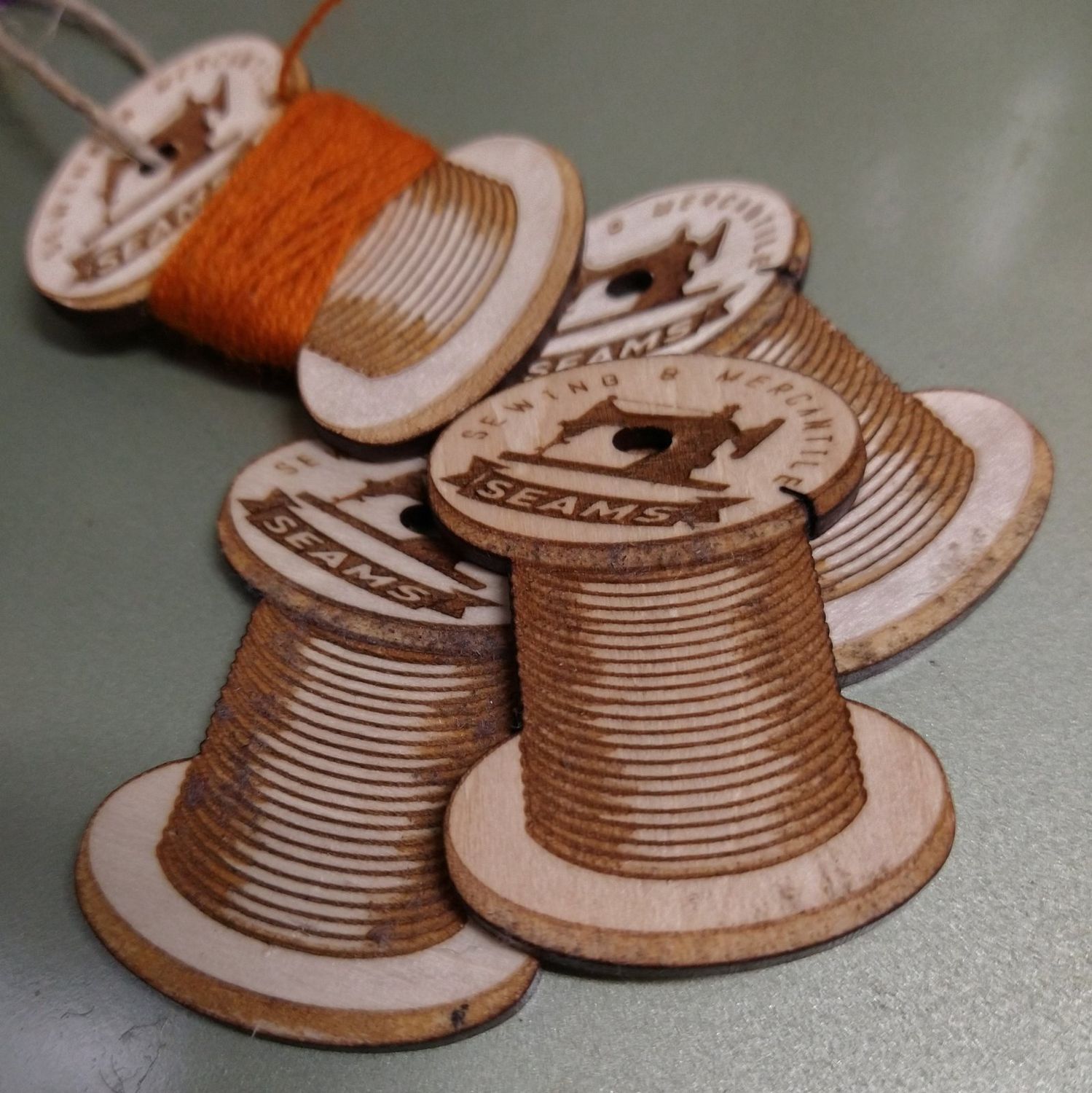 Seams Brand Wooden Bobbins