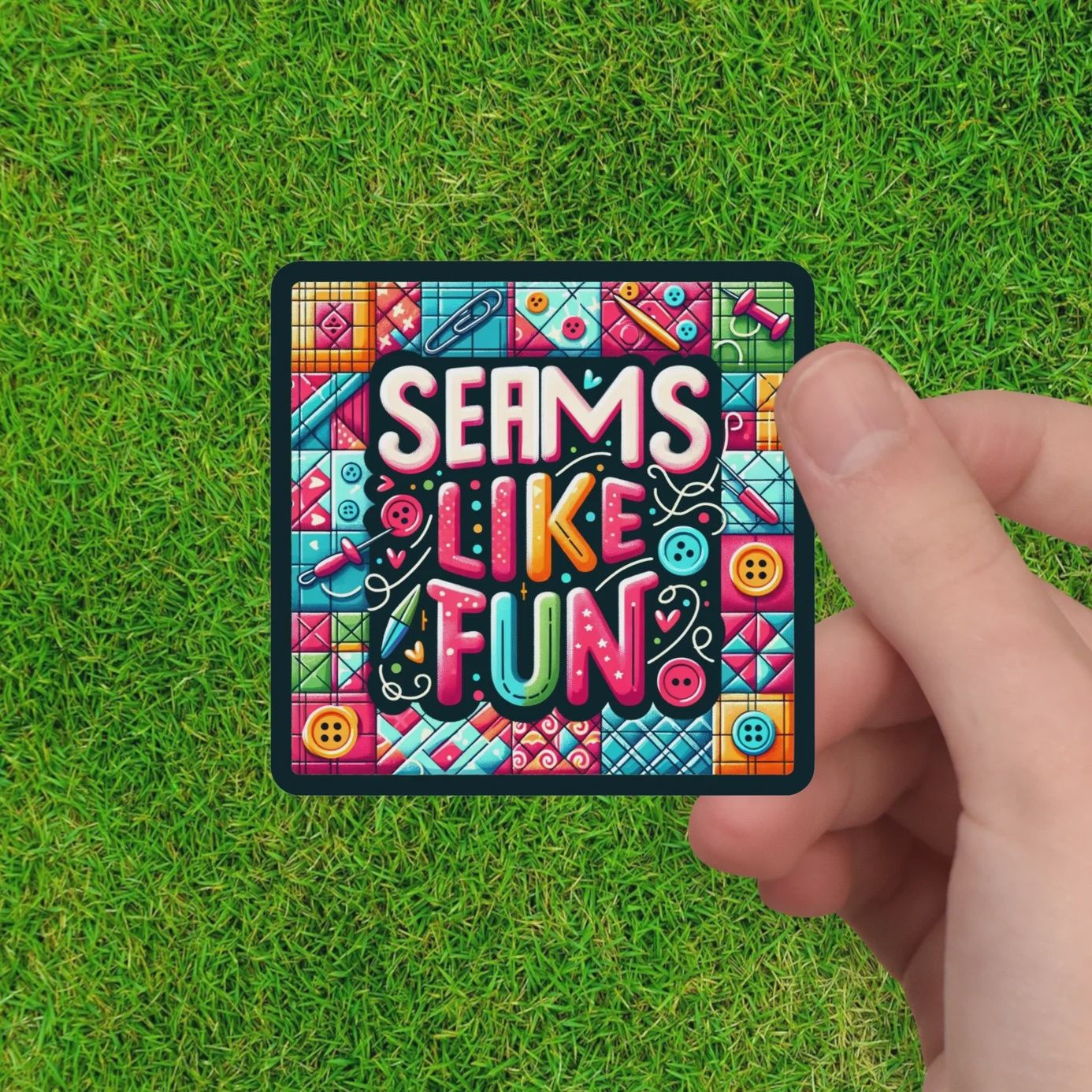 Seams Like Fun Sticker