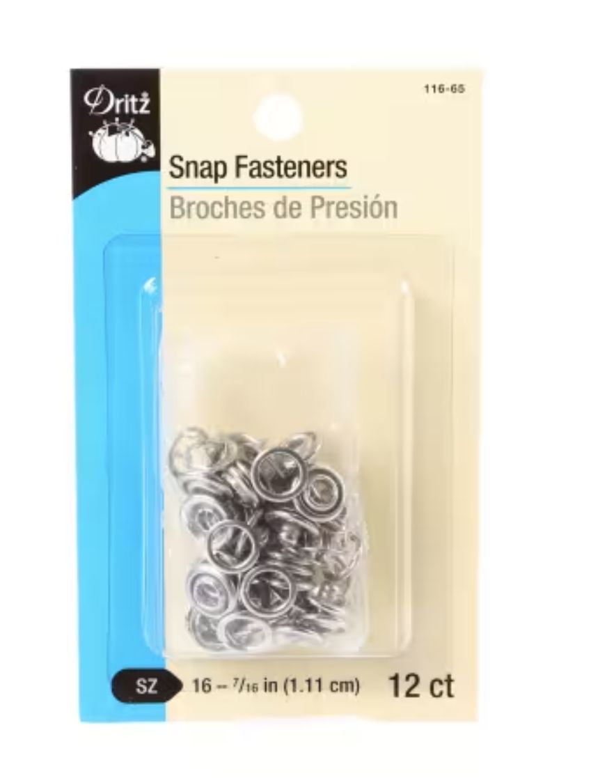 Snap Fastener Nickel 12ct Ring Snap