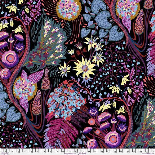 Source Code Midnight Cotton Lawn Free Spirit Fabrics