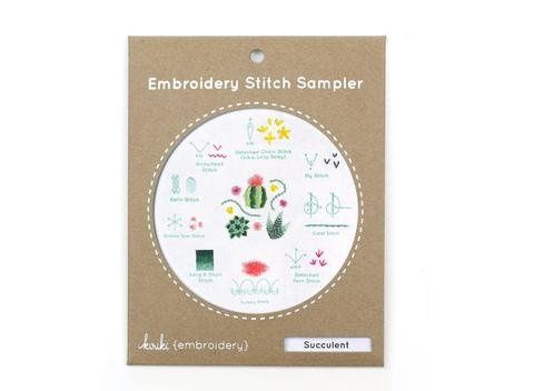 Succulent Embroidery Sampler Kit - Kiriki Press