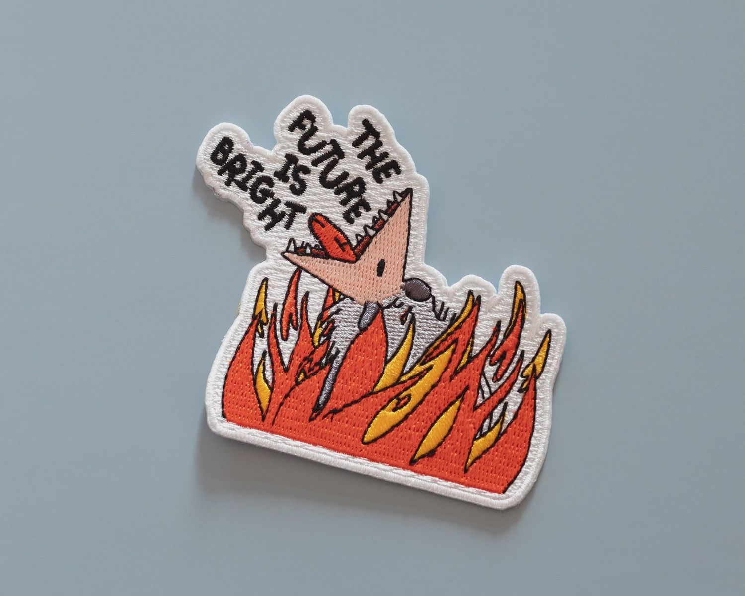 The Future Is Bright Possum Iron-On Patch