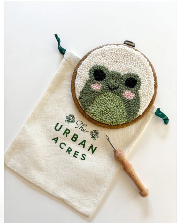 The Urban Acres Punch Needle Kit Frog