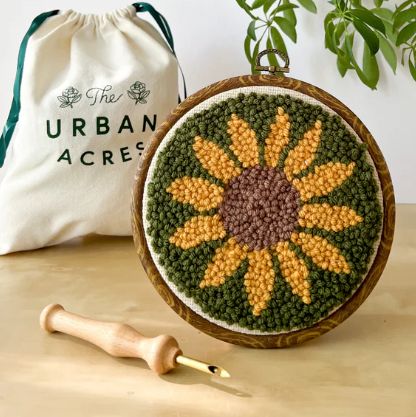 The Urban Acres Punch Needle Kit Sunflower