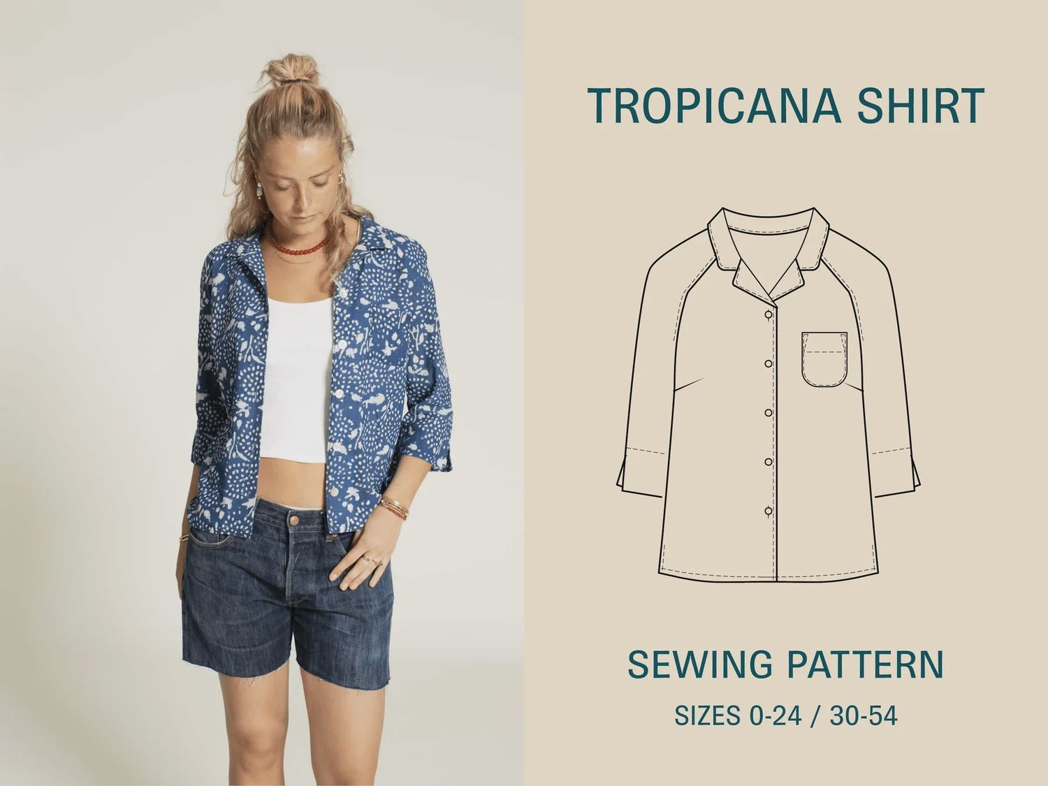 Tropicana Shirt Pattern - Wardrobe by Me