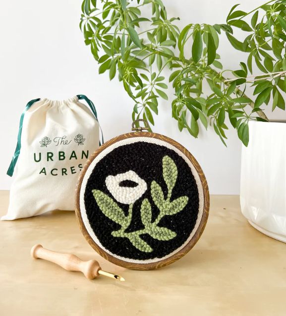 The Urban Acres Punch Needle Kit Modern Floral