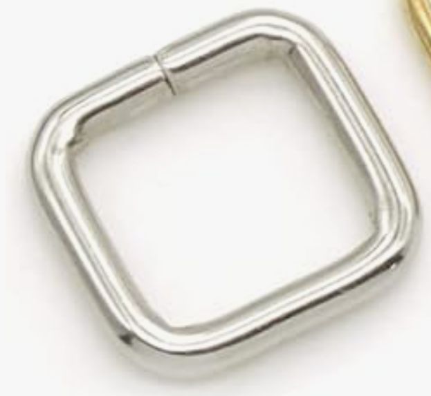 Silver Square Ring 1/2"